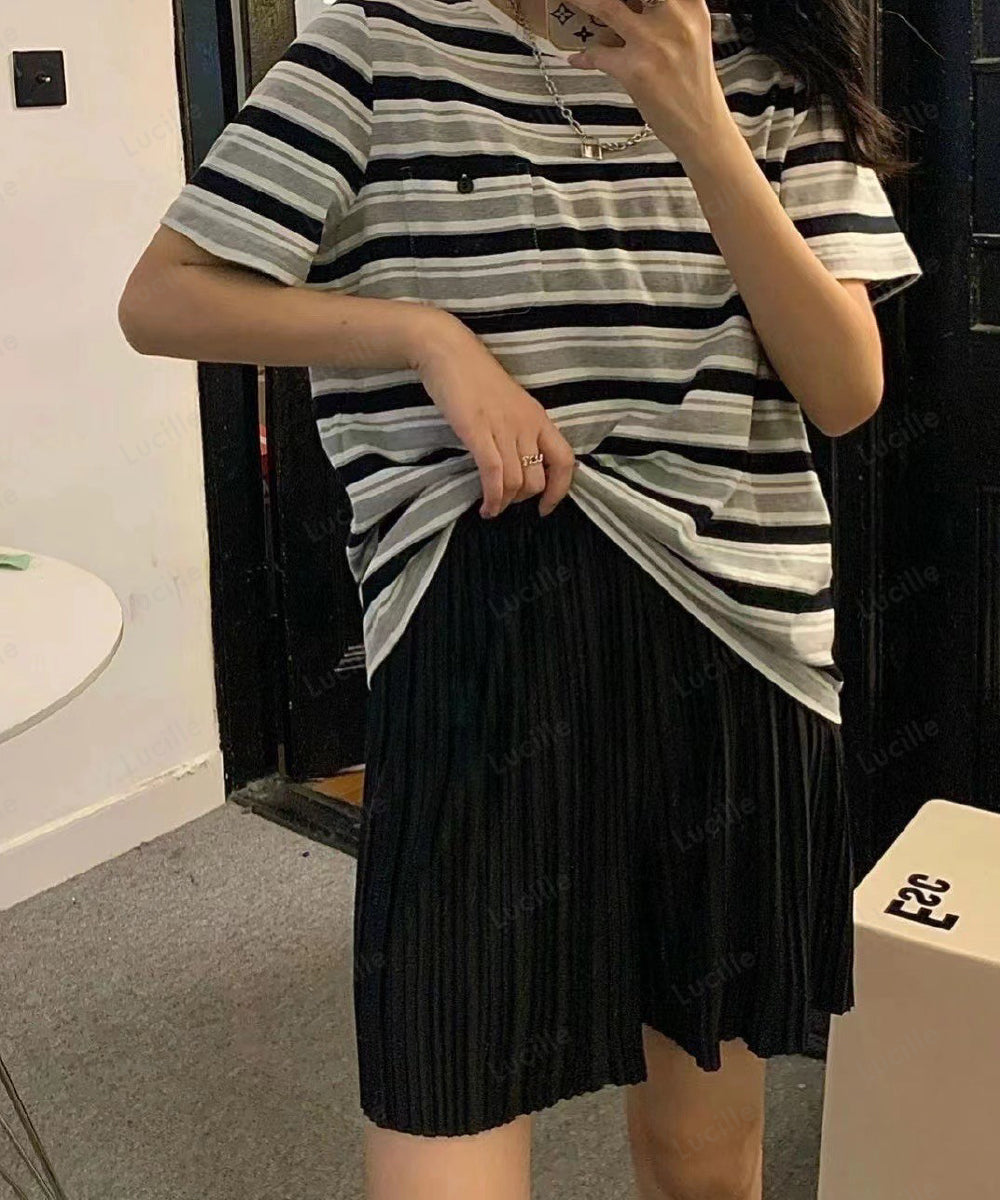 プリーツ ワイドパンツ 2枚セット